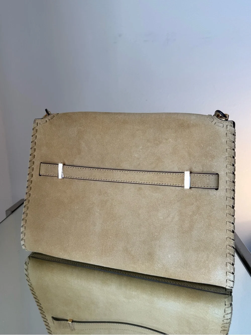 Tory Burch LEE RADZIWILL LARGE SUEDE SHOULDER BAG $1,260